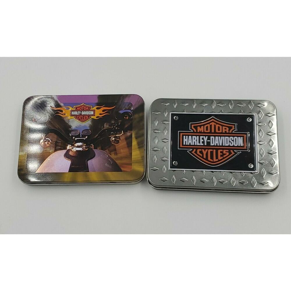 Harley Davidson Playing Cards In Collectible Tin 2 Sets 4 Packs